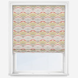 Touched By Design Afro Deco Blush & Olive Roman Blind