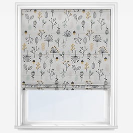Touched By Design Flora Mint Ochre Roman Blind