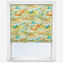 Touched By Design Modernist Neon Teal Roman Blind