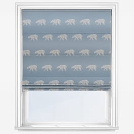 Touched By Design Polar Bear Blue Roman Blind