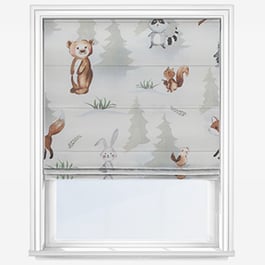 Touched By Design Wild and Free White Roman Blind