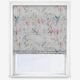 Voyage Fucshia Flight Cream Roman Blind