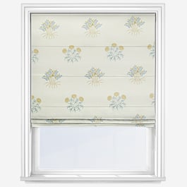 William Morris At Home Lily Flower Embroidery Woad Roman Blind