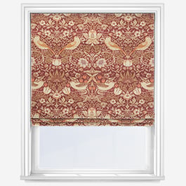 William Morris At Home Strawberry Thief Madder Roman Blind