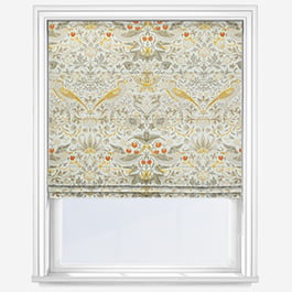 William Morris At Home Strawberry Thief Ochre Roman Blind