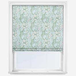 William Morris Golden Lily Apple and Blush Roman Blind