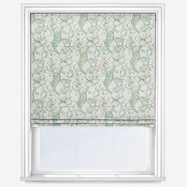 William Morris Golden Lily Linen and Blush Roman Blind