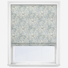 William Morris Golden Lily Slate and Dove Roman Blind