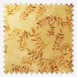 Sonova Studio Kaleidoscope Leaves Mustard Roman Blind