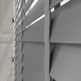Aspect Cool Grey with Medium Grey Tapes Faux Wood Venetian Blind