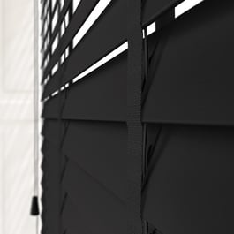 Hikari Bamboo Black Olive with Black Tapes Wooden Venetian Blind