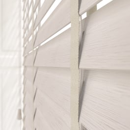 Hikari Bamboo Brushed Oyster with Alabaster Tapes Wooden Venetian Blind