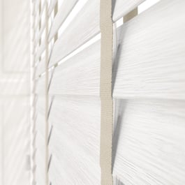 Hikari Bamboo Brushed Snow with Alabaster Tapes Wooden Venetian Blind