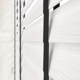 Hikari Bamboo Brushed Snow with Black Tapes Wooden Venetian Blind