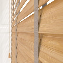 Hikari Bamboo Natural with Clay Tapes Wooden Venetian Blind
