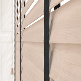 Hikari Bamboo Palm with Black Tapes Wooden Venetian Blind