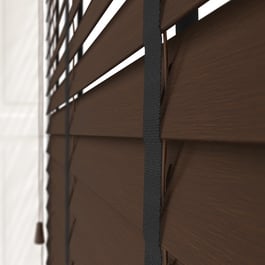 Hikari Bamboo Red Wood with Black Tapes Wooden Venetian Blind