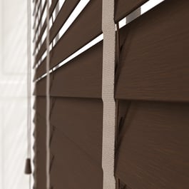 Hikari Bamboo Red Wood with Clay Tapes Wooden Venetian Blind