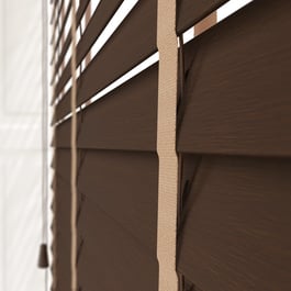 Hikari Bamboo Red Wood with Mocha Tapes Wooden Venetian Blind