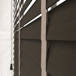Hikari Bamboo Smoked Walnut with Clay Tapes Wooden Venetian Blind