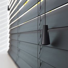 Dalby Bamboo Barsa Dark Grey Wooden Venetian Blind