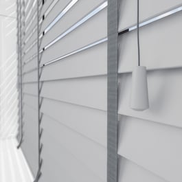 Dalby Mid Grey with Slate Tapes Wooden Venetian Blind