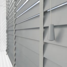 Dalby Smoke Grey with Dove Tapes Wooden Venetian Blind