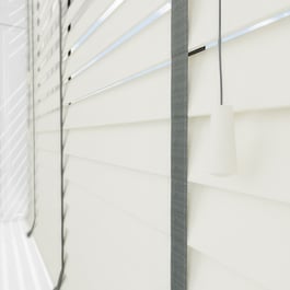 Dalby Soft White with Flint Tapes Wooden Venetian Blind