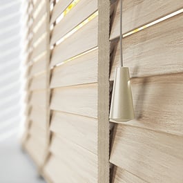 Dalby Weathered Oak with Light Beige Tapes Wooden Venetian Blind