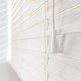 Dalby White Smoke Oak Wooden Venetian Blind