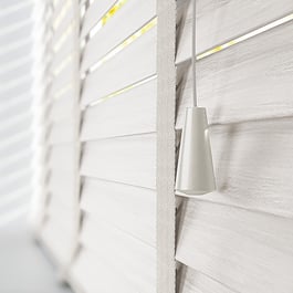 Dalby White Smoke Oak with Dove Tapes Wooden Venetian Blind