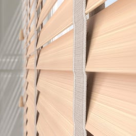 Opulence Bamboo White Oak with Idylic Tapes Wooden Venetian Blind