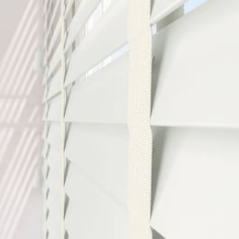 Opulence White with Duck Tapes Wooden Venetian Blind