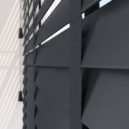 Opulence Anthracite with Anthracite Tapes Wooden Venetian Blind