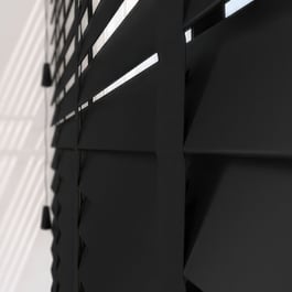 Opulence Black with Black Tapes Wooden Venetian Blind