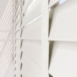 Opulence Brilliant White with Natural Tapes Wooden Venetian Blind