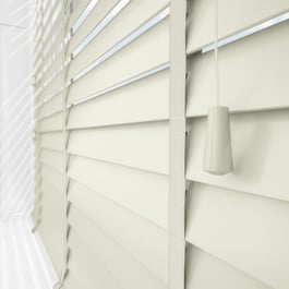 Plass Classic Cream with Tapes Faux Wood Venetian Blind