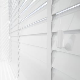Designer Piano Gloss White with Tapes Wooden Venetian Blind