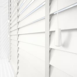 Designer Soft White with Tapes Wooden Venetian Blind