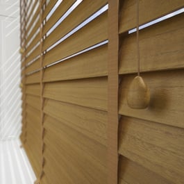 Designer True Oak Wooden Venetian Blind