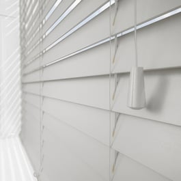 Premier Light Grey Wooden Venetian Blind
