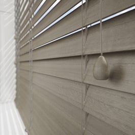 Premier Smoke Grey Wooden Venetian Blind