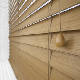 WoodLux Light Oak Faux Wood Venetian Blind