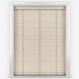 Aspect Beechwood with Light Cream Tapes Faux Wood Venetian Blind