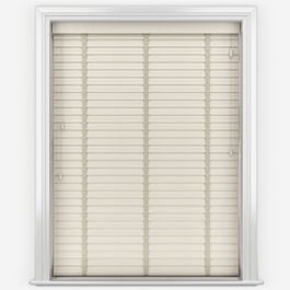 Aspect Country White with Light Cream Tapes Faux Wood Venetian Blind