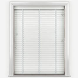 Aspect Ultra White with Super White Tapes Faux Wood Venetian Blind