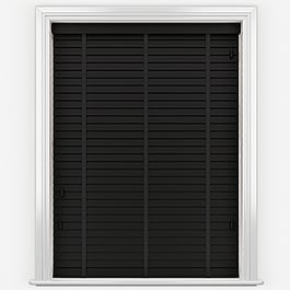 Hikari Bamboo Black Olive with Black Tapes Wooden Venetian Blind