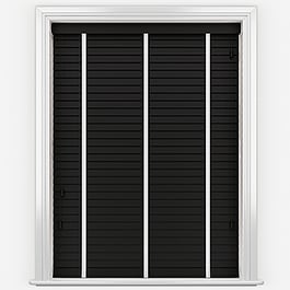 Hikari Bamboo Black Olive with Super White Tapes Wooden Venetian Blind