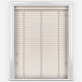 Hikari Bamboo Brushed Oyster with Alabaster Tapes Wooden Venetian Blind