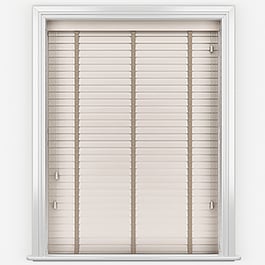Hikari Bamboo Brushed Oyster with Clay Tapes Wooden Venetian Blind